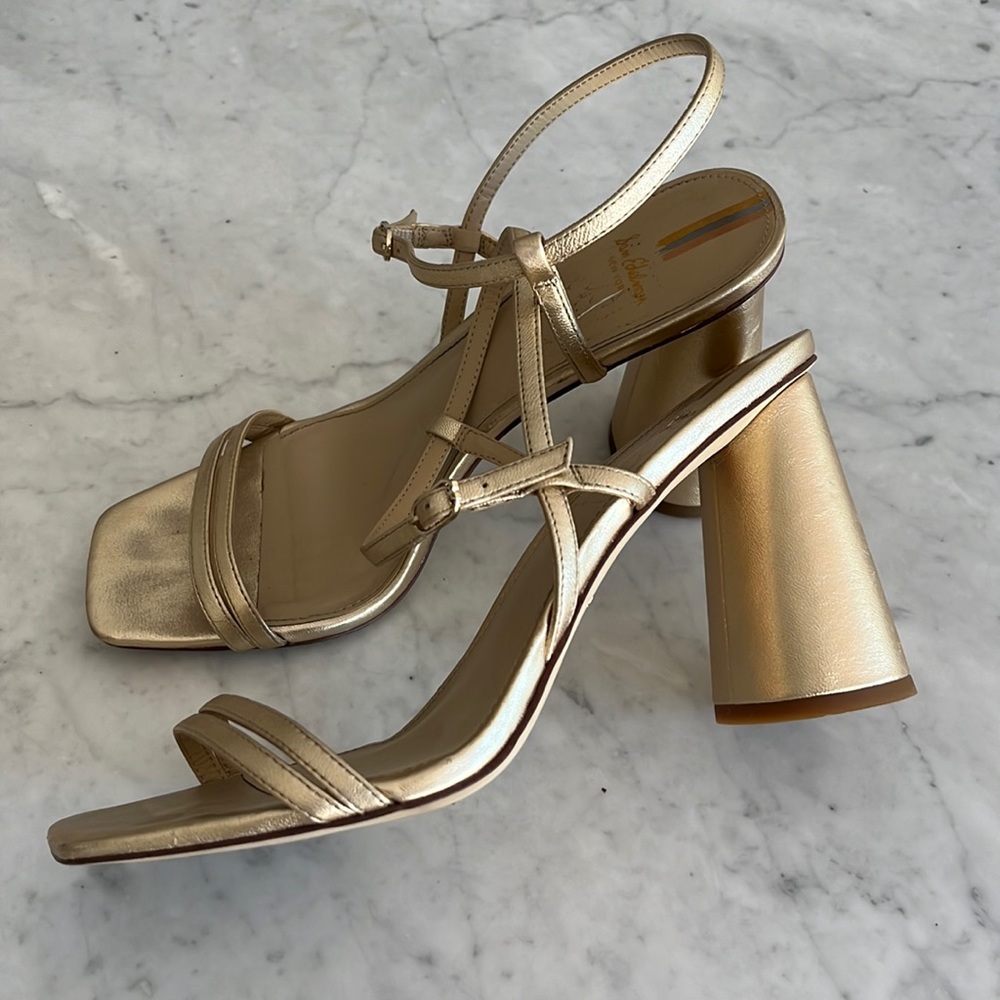 Sam Edelman metallic gold heels